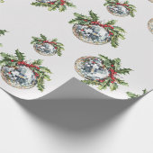 Vintage Disco Bal Kerstcadeau Cadeaupapier (Hoek)