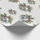 Vintage Disco Ball Holdiay Christmas Gift Cadeaupapier (Hoek)