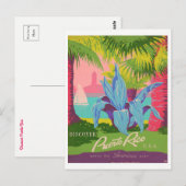 vintage "Discover Puerto Rico" Briefkaart (Voorkant / Achterkant)