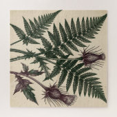 Vintage Distel en Varens Botanisch Legpuzzel (Horizontaal)