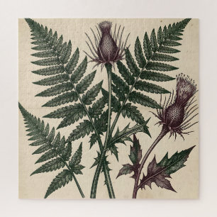 Vintage Distel en Varens Botanisch Legpuzzel