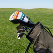 Vintage Distel Over Strepen met Naam Golfheadcover (Insitu)