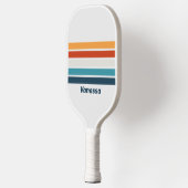 Vintage Distel over Strepen met Naam Pickleball Paddle (Links)