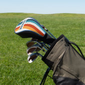 Vintage Distel Speld Gestreept met Naam Golfheadcover (Insitu)