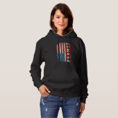 Vintage Distressed American US Flag Farming Patrio Hoodie (Voorkant volledig)