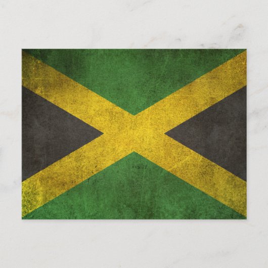 Vintage Distressed Flag of Jamaica Briefkaart (Voorkant)