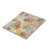 Vintage Distressed Flower Pattern Tegeltje (Zijkant)