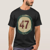 Vintage Distressed Number 47 T-shirt (Voorkant)