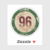 Vintage Distressed Number 96 Sticker (Vel)
