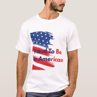 Vintage Distressed USA Flag Proud To Be An America T-shirt