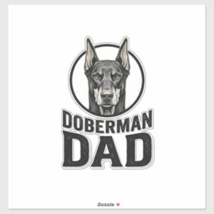 Vintage Dobermann Vader Gravure Hond Liefhebber De Sticker