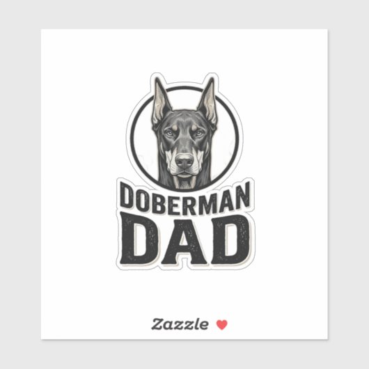 Vintage Dobermann Vader Gravure Hond Liefhebber On Sticker (Vel)