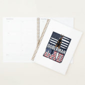 Vintage Dobermann Vader Patriottisch Hond Shirt On Planner (Display)