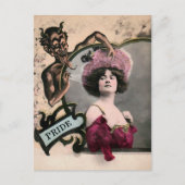 Vintage Dodelijke Sin Pride Briefkaart (Voorkant)