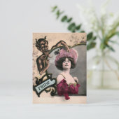 Vintage Dodelijke Sin Pride Briefkaart (Staand voorkant)