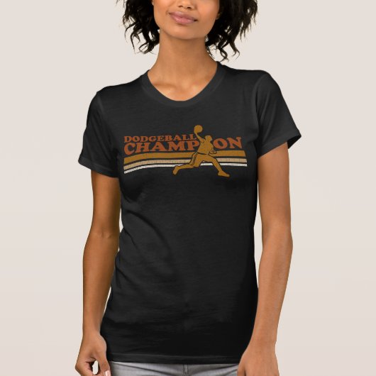 Vintage Dodgeball Champion Twofer Spure T-shirt (Voorkant)