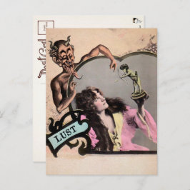 Vintage Dodly Sin Lust Briefkaart