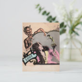 Vintage Dodly Sin Lust Briefkaart (Staand voorkant)