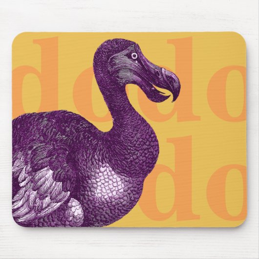 Vintage Dodo Bird Mousepad Muismat (Voorkant)