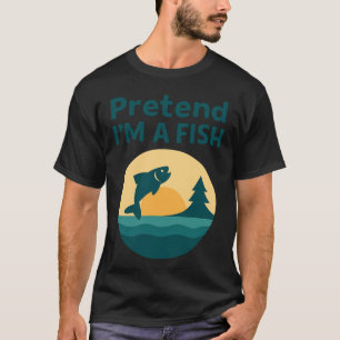 Vintage Doe alsof ik een vis ben Grappige vissen v T-shirt