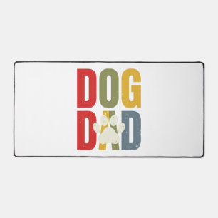 Vintage Dog Dad Pootafdruk Retro Typografie Shirt_ Bureaumat