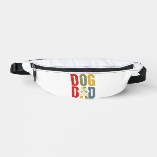 Vintage Dog Dad Pootafdruk Retro Typografie Shirt_ Heuptasje