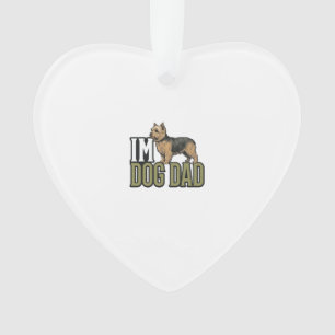 Vintage Dog Dad Terrier Graveer Shirt Ontwerp_1 Ornament