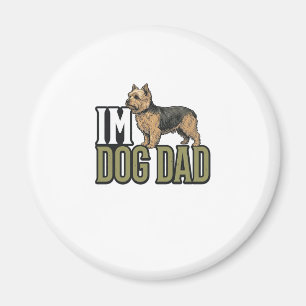 Vintage Dog Dad Terrier Graveren Shirt Ontwerp_1 Magneet