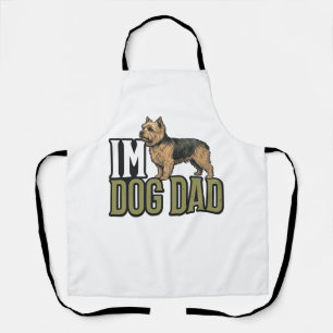 Vintage Dog Dad Terrier Graveren Shirt Ontwerp_1 Schort