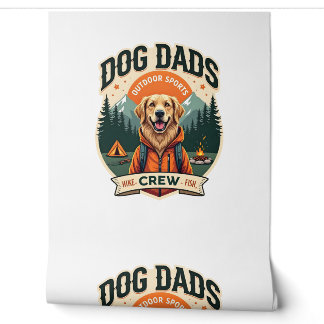 Vintage Dog Dads Outdoor Sports Crew Goud Retrie Behang
