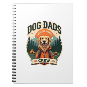 Vintage Dog Dads Outdoor Sports Crew Goud Retrie Notitieboek