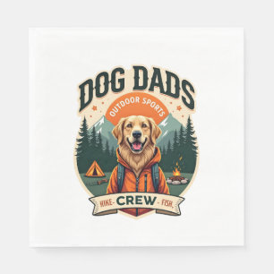 Vintage Dog Dads Outdoor Sports Crew Goud Retrie Servet