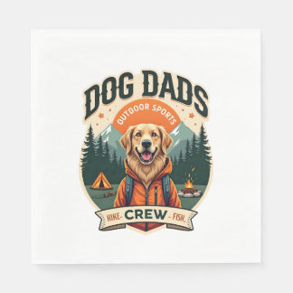 Vintage Dog Dads Outdoor Sports Crew Goud Retrie Servet