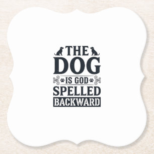 Vintage Dog Is God Spelled Backward Shirt Design_1 Kartonnen Onderzetters