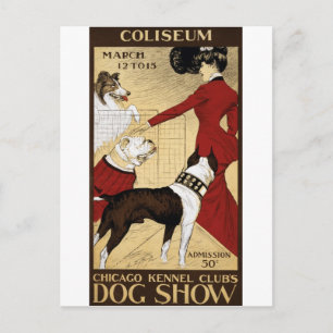 Vintage Dog Show Chicago Briefkaart