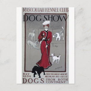 Vintage Dog Show Mascoutah Kennel Club Briefkaart