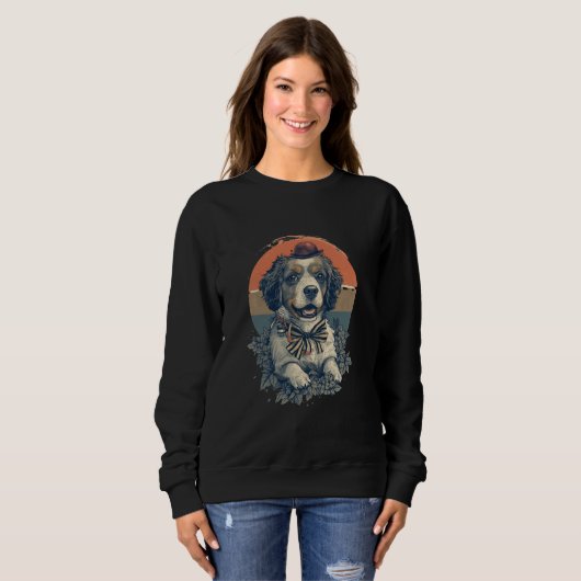 "Vintage Dog Style women's Sweatshirt (Voorkant volledig)