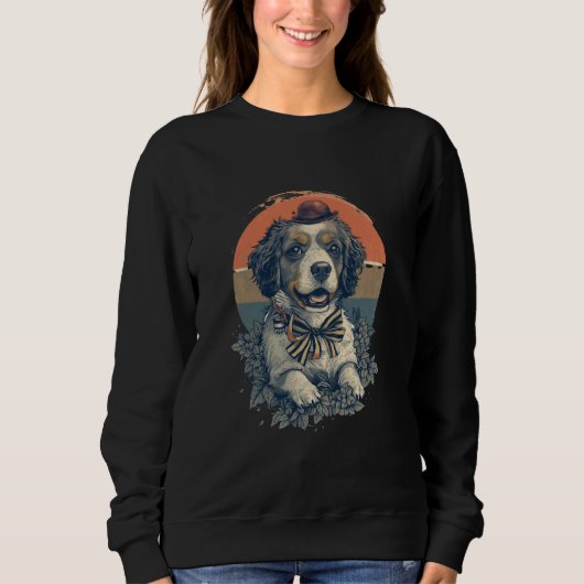 "Vintage Dog Style women's Sweatshirt  (Voorkant)