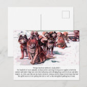 "Vintage Dog Team: Alaska" Briefkaart (Voorkant / Achterkant)
