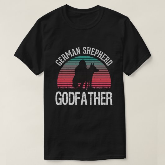 Vintage Dog van Shepherd GODFATHER T-shirt (Design voorkant)