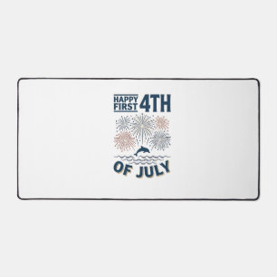 Vintage Dolfijn 4 juli Vuurwerk Shirt Ontwerp Bureaumat