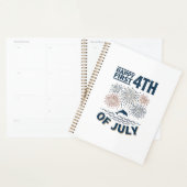 Vintage Dolfijn 4 juli Vuurwerk Shirt Ontwerp Planner (Display)