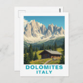 Vintage Dolomites Italy Travel Postcard Briefkaart (Voorkant / Achterkant)