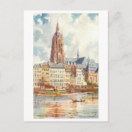 Vintage Dom/Cathedral Frankfurt Germany Briefkaart (Voorkant)