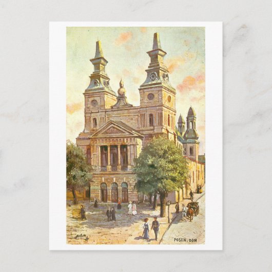 Vintage Dom/Cathedral Posen Germany Briefkaart (Voorkant)