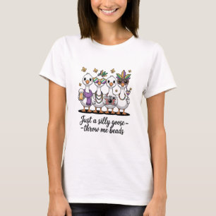 Vintage Domme Gans Gooi Me Kralen Matching Groep T-shirt