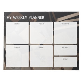 Vintage Donkere Academia Wekelijkse Planner Notitieblok