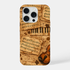 Vintage Donkere Academische Esthetische Patronen iPhone 15 Pro Case