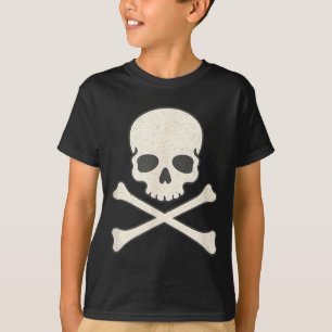 Vintage dood en schedel piraten halloween t-shirt