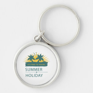 Vintage Door De Zon Gebronsde Retro 70s Zomer Lapt Sleutelhanger